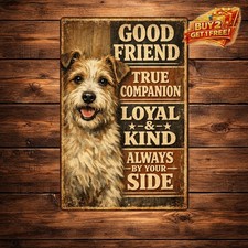I Am Your Friend Schnauzer Dog Vintage Metal Sign Gift Art 8x12