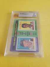 1975 Topps Jensen/Banks MVP #196 BVG 7 NM HOF Baseball Card Red Sox, Cubs.