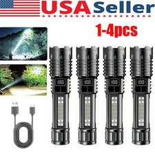 35000000 Lumen Super Bright LED Tactical Flashlight Rechargeable Work Light Lot