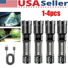 35000000 Lumen Super Bright LED Tactical Flashlight Rechargeable Work Light Lot