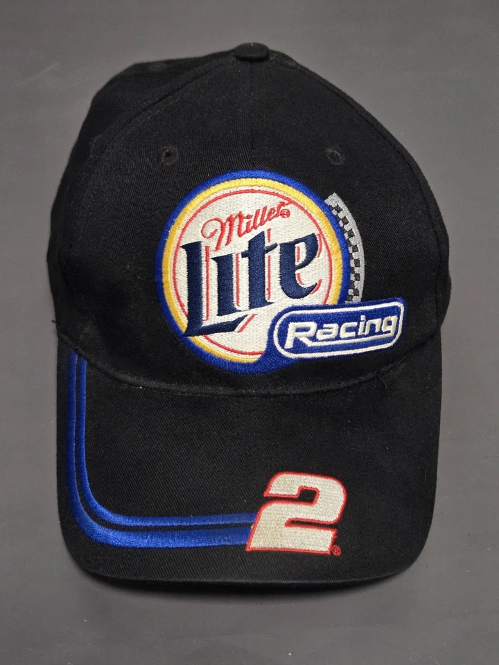 Gorra Snapback Nascar vintage, Rusty Wallace, Miller Lite Racing #2 Foto 2 de 4