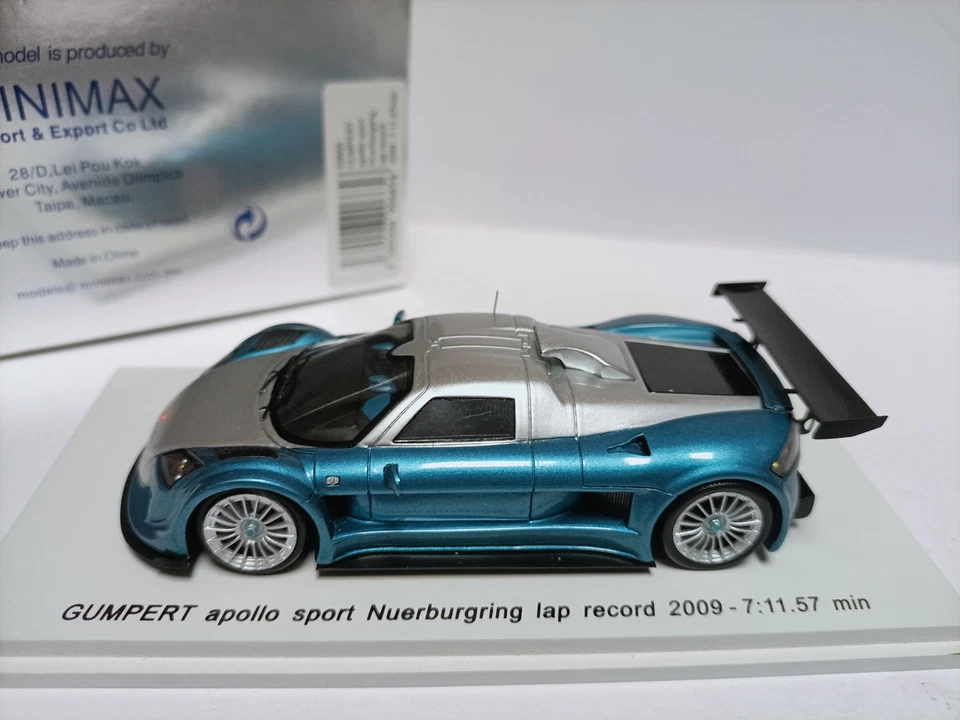 Spark 1/43 Apollo GUMPERT Apollo 2009 Nurburgring Speed Recording Model  - Imagem 2 de 4