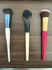 Long Handle Angled Foundation Blush Powder Complexion Liquid Makeup Brush Lot 3