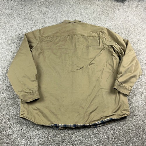 LL Bean Hemd Herren Extra Large Beige Hurricane Flanell Gefüttert Schwer Robust - Bild 6 von 10