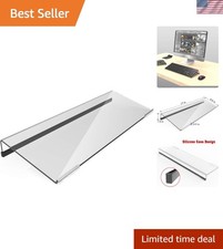 Acrylic Keyboard Tray Holder - Ergonomic Tilted Design 17x5.5in for Office Use