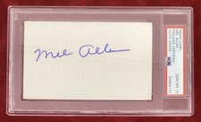 Mel Allen Signed Index Card Baseball Yankees Announcer PSA/DNA Auto Gem Mt 10
