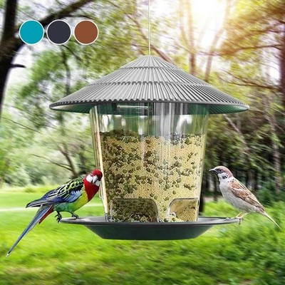Automatic Bird Feeder Hanging Multi-Hole Nut Seed Dispenser Outdoor Holder