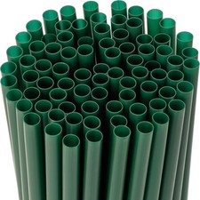 Disposable Plastic Straws Dark Green,Drinking Straw for Coffee House, Diner- for