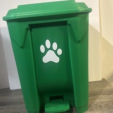 tebiete Dog Poop Trash Can Outdoors Pet Waste Station with Lid Dog Waste Disp...