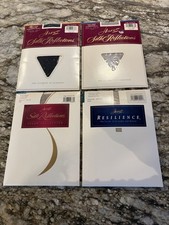 Vintage Hanes Silk Reflections Resilience Pantyhose Size CD LOT of 4
