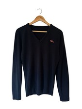 Vintage Harley Davidson V-Neck Sweater Men  s Small Black USA Acrylic