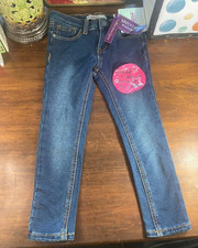 Vigoss Girls Knit Denim Leggings Jeggings Size 5 NWT New Stretch Flap Pocket