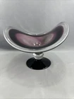 FLYGSFORS Paul Kedelv COQUILLE Large Bowl On Pedestal Scandinavian Art Glass