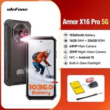 Ulefone Armor X16Pro Phone 5G LED Flashlight 16GB+256GB 10360mAh 64MP IP68 Night
