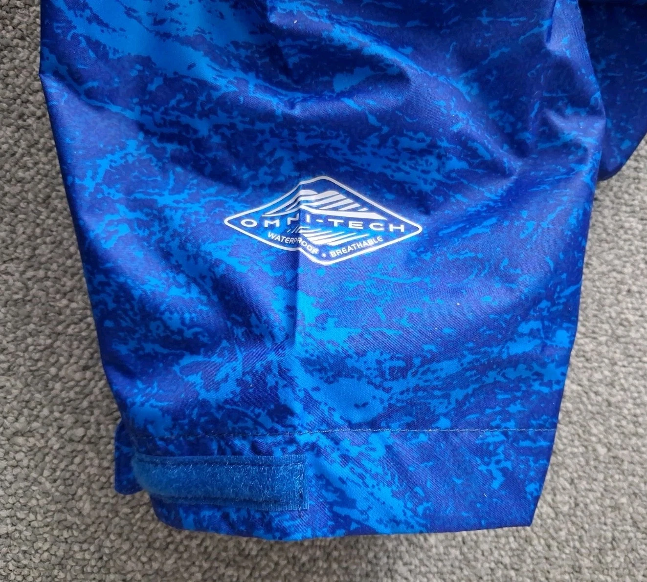 Columbia Jacket Men's 2XL Watertight Printed Hooded Waterproof Blue Full Zip - product detail image 3
