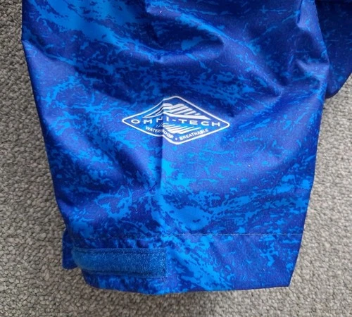 Columbia Jacket Men's 2XL Watertight Printed Hooded Waterproof Blue Full Zip image 3