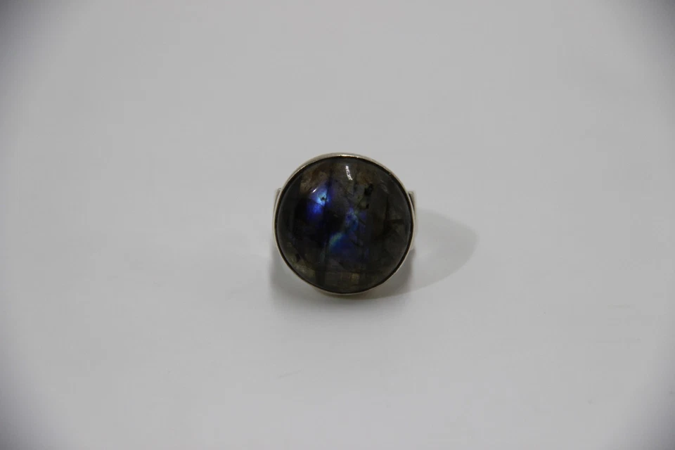 MAGNIFIQUE IMPOSANTE BAGUE LABRADORITE ET ARGENT 925!!! - Photo 3/4