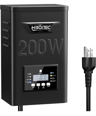 HIBOITEC 200W Low Voltage Landscape Transformer, Outdoor Transformer Photocell