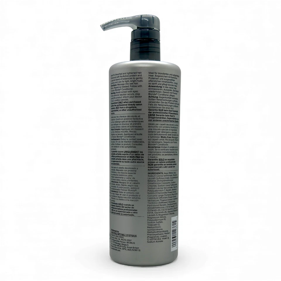 Paul Mitchell Forever Blonde Shampoo 24oz | KerActive Repair Hydration - Image 2 of 2