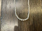 Vintage Graduated Faux Pear Necklace W/box Clasp 17” Costume Jewelry