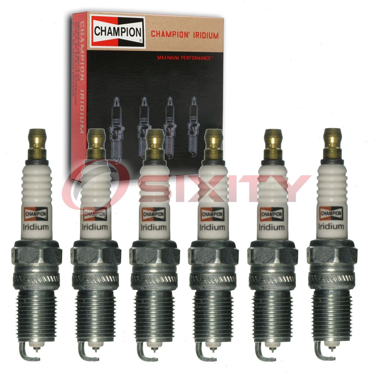 6 pc Champion Iridium Spark Plugs for 1979-2004 Ford Mustang 2.8L 3.8L 3.9L gt
