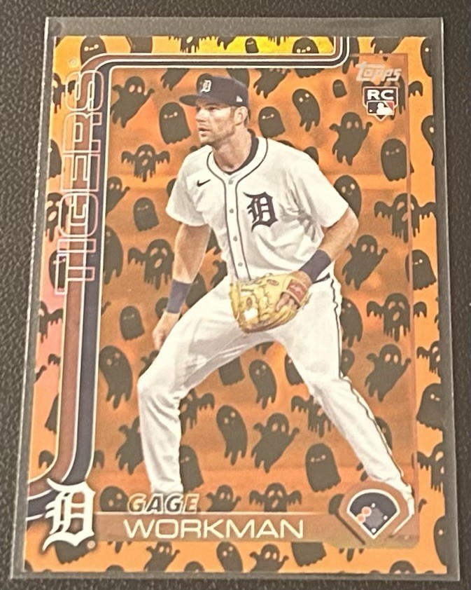 2025 Topps Update Holiday Ghost Foil SP Gage Workman RC Detroit Tigers #US118