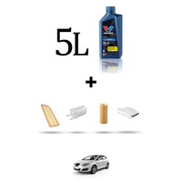 Hoffcar Wartungsset 4 Filter Und 5L ÖL FüR Seat Leon II (1P1) 2.0 Tfsi Cupra R