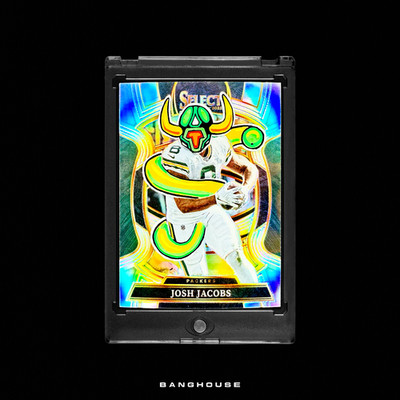 1/1 JOSH JACOBS   SILVER PRIZM SELECT SSP   NEW PENINI: ONE OF ONE ART