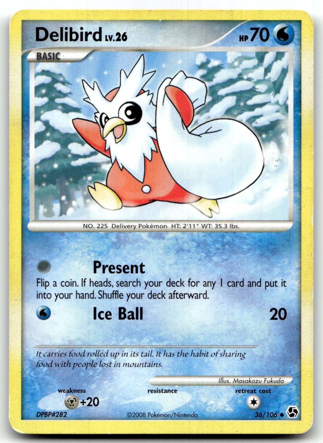 Delibird 36/106 Great Encounters Uncommon Normal Pokemon TCG HP