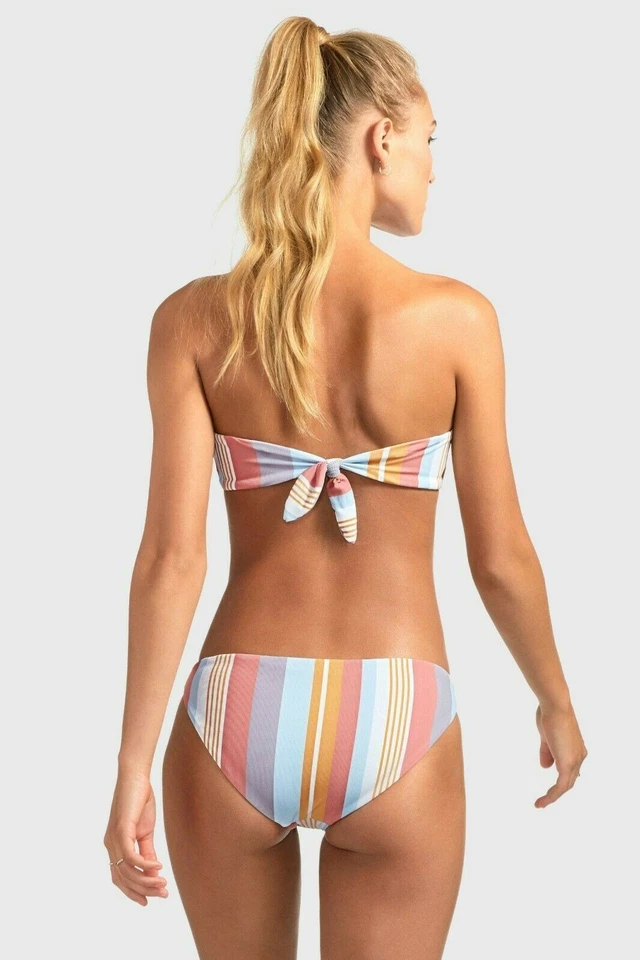 Top de bikini VITAMIN A 285927 Swim Verano a rayas Mila Bandeau, talla 10/L Foto 2 de 2