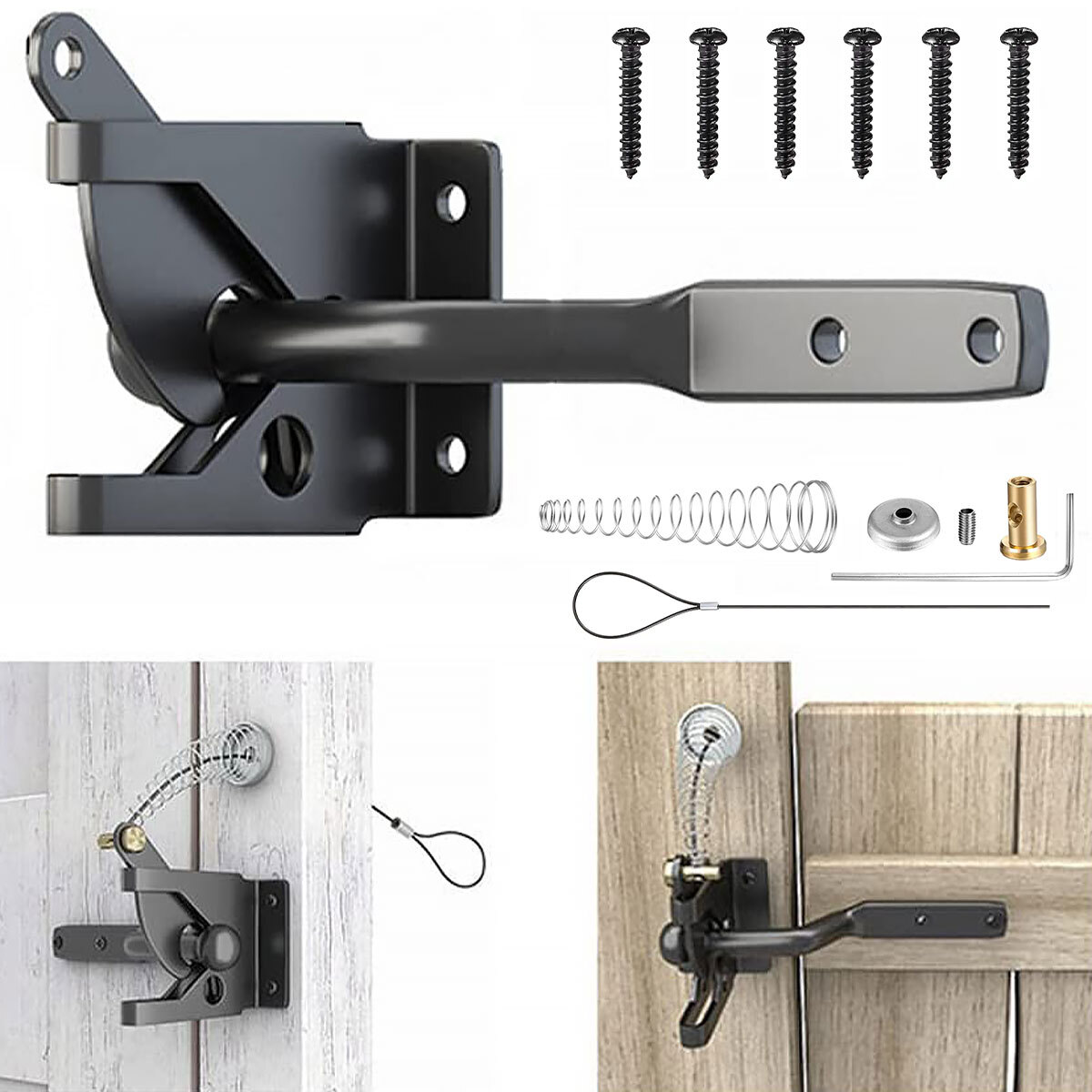 Auto Gate Latch Heavy Duty Galvanised Door Garden Catch Lock Shed Self Locking