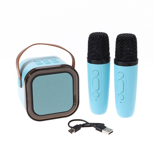 Karaoke Speaker With 2 Wireless Microphones For Adults/Kids Bluetooth Speaker/s - Zdjęcie 13 z 15