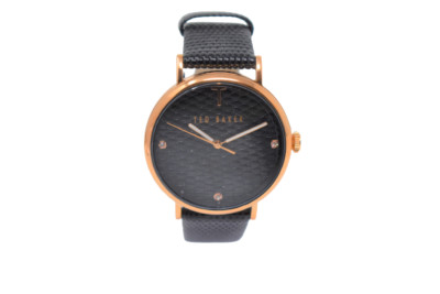 TED BAKER Schwarz Leder Analog Uhr BKPPHS1329I