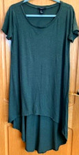 NWOT Forever 21 Dress Hunter Green High Low Pullover Sz: L