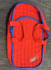 Vintage 1986 Pound Puppies TONKA Red And Blue Fabric Dog Carrier And Bed