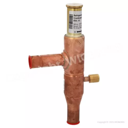 Crankcase pressure regulator Danfoss KVL 15 with AVX (Schrader valve) 034L1059