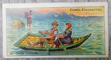 Boats of The World No. 19 Irish Coracle Vintage Imperial Tobacco Co Trading Card