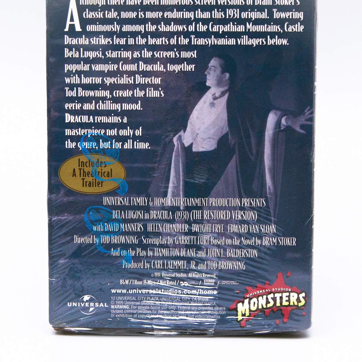 1931 Carl Laemmle DRACULA VHS | NEW Sealed | Bella Lugosi