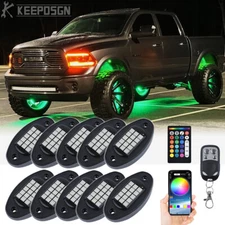 For RAM 1500 2500 3500 Pods RGB LED Neon Rock Lights Underglow Wheel APP Control
