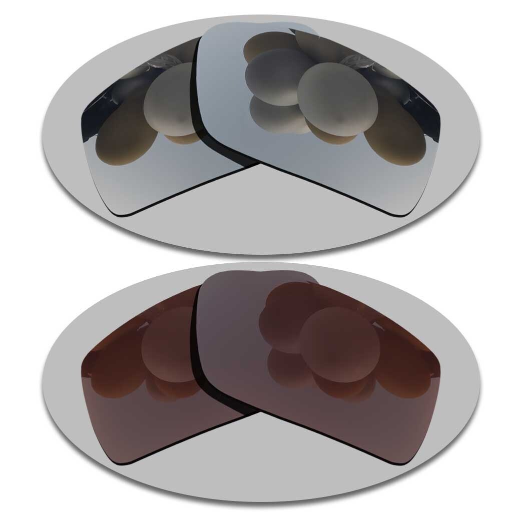 Silver&Brown Replacement Lenses For-Costa Del Mar Fantail Polarized