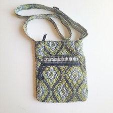 Vera Bradley Hipster Crossbody Bag Cambridge Purse Brown Green Boho Green Blue