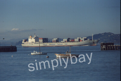 Photo Slide Orient Overseas Container Line Ship, CA 1985