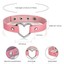 Punk Goth Heart Choker Collar - Adjustable PU Leather With Rivets & O-Ring