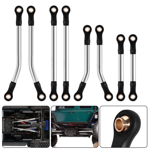 8PC Stainless Steel High Clearance Bent Chassis Links For 1/18 TRX4M RC Crawler - Picture 3 of 10