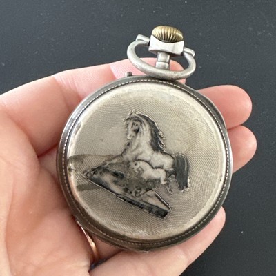 Montre Gousset Ancienne En Argent Massif - Remontoir Mécanique Style Art Nouveau - Pour Collectionneurs