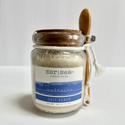 Anthropologie MerSea Saltaire Salt Scrub 11 oz Sealed Jar with Scoop NWT $28 Tag
