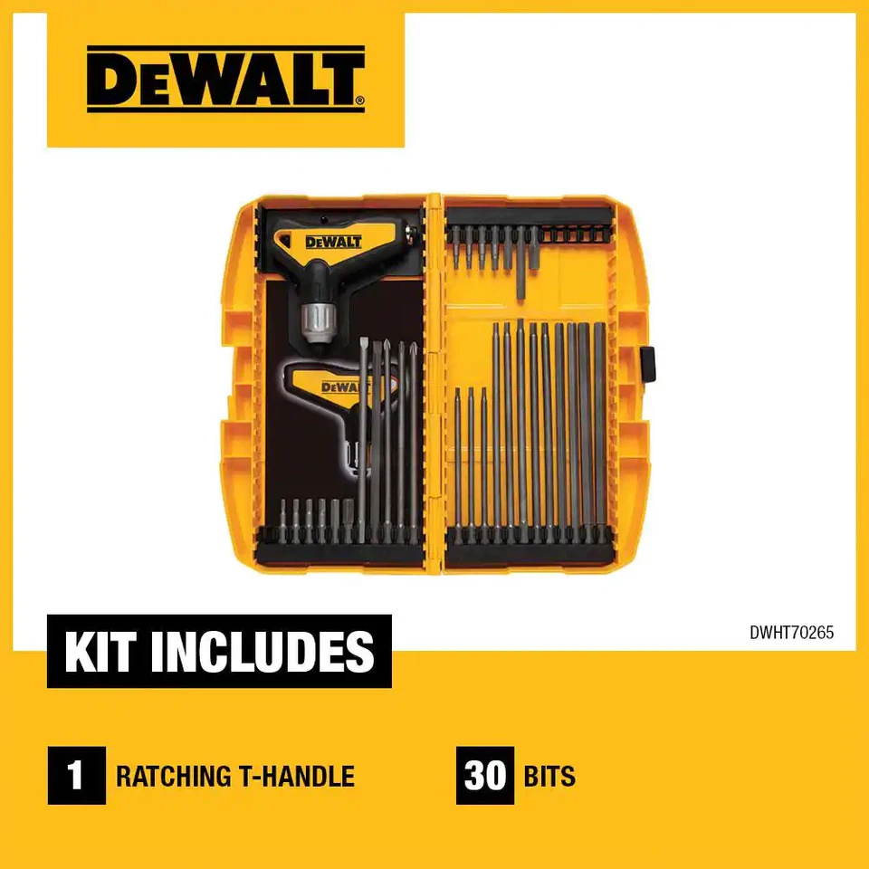 31 Piece Ratcheting T Handle Set Allen Wrench Hex Key Metric Tool Kit SAE - New - Image 3 of 4