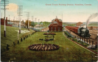 Grand Trunk Railway Station Hamilton Ontario ON Train Depot c1914