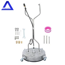 6000 PSI Pressure Washer Surface Cleaner 24" w/ Handles & Wheels Quick Connect