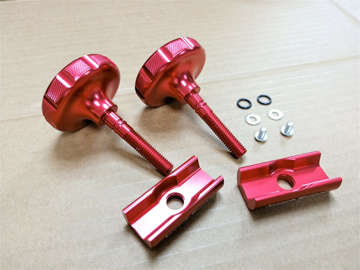 Joseph Kuosac Knob type hinge clamp set for Brompton, Red | eBay Joseph Kuosac Knob type hinge clamp set for Brompton, Red | eBay